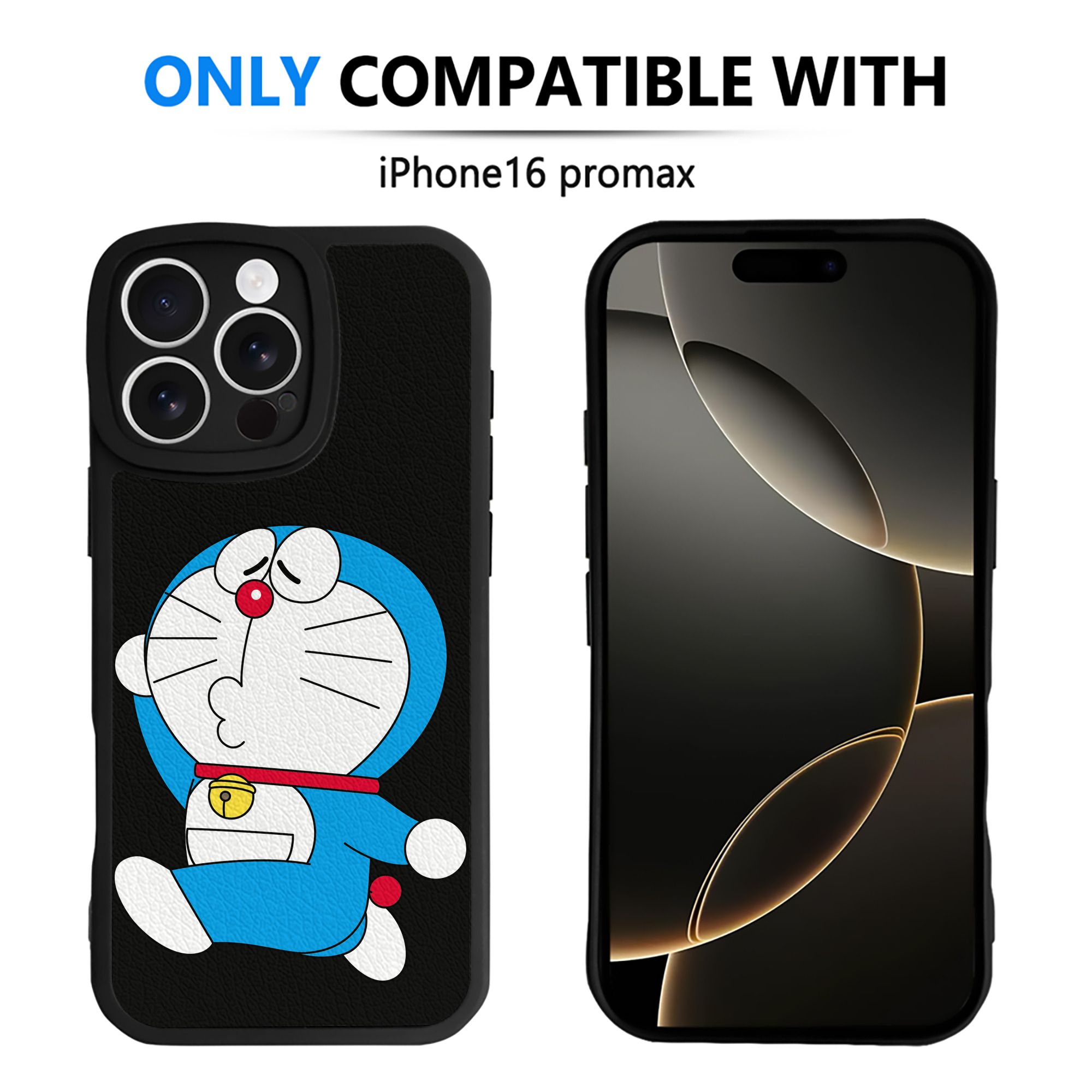 （画像用） ドラえもん Doraemon 【iPhone 16シリーズ対応】シリコンスマホケース（レザー調） 材質：シリコン